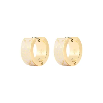 TORY BURCH T Monogram Hoop Earring