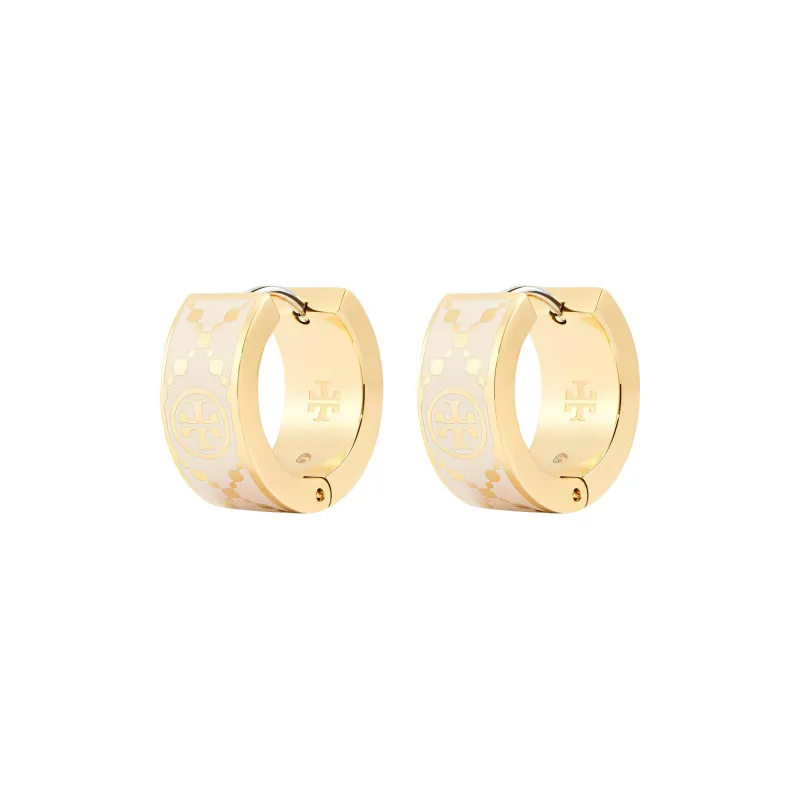 TORY BURCH T Monogram Hoop Earring-0