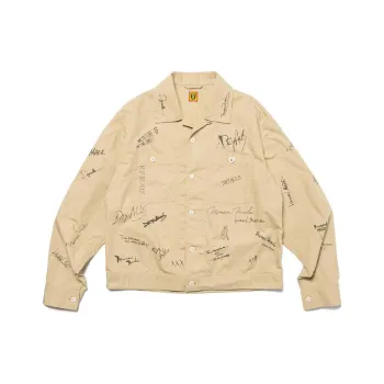 HUMAN MADE Text-print Cotton Shirt Jacket