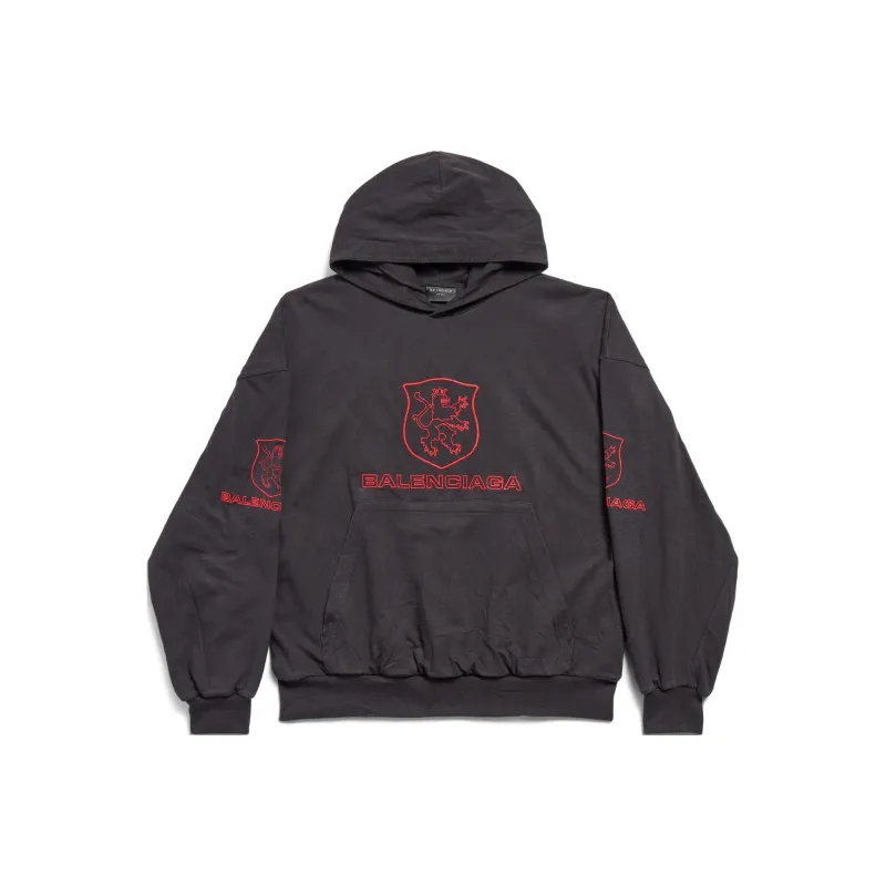 Balenciaga Logo Embroidered Hoodie-0