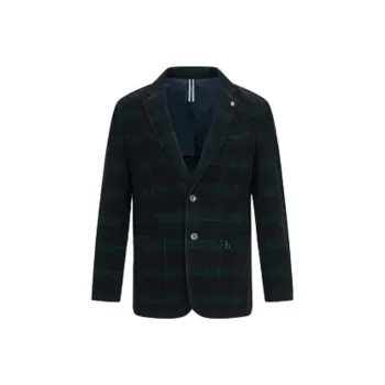 HAZZYS Business Suits Men Dark Green