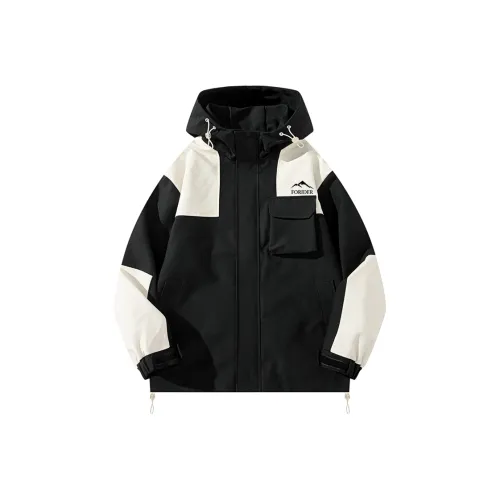 WESMART Windbreaker Jackets Unisex Black