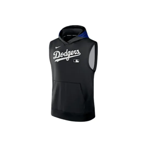 Nike Los Angeles Dodgers Authentic Collection Men's Nike Dri FIT Mlb Sleeveless Pullover Hoodie