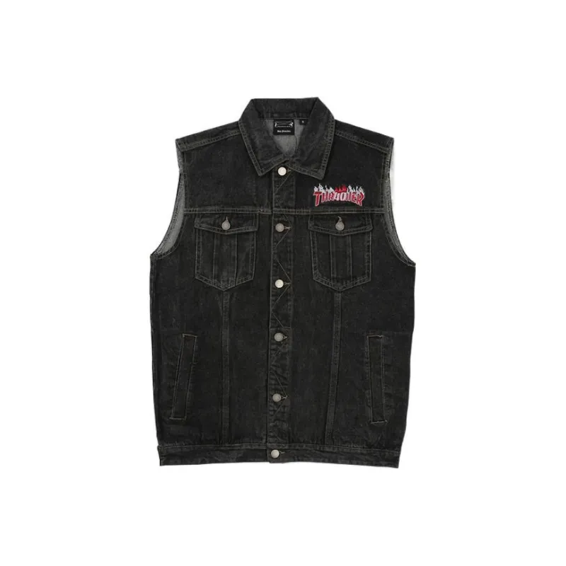 Thrasher Vests Unisex Black-0