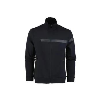 HUGO BOSS Graphic Logo Striped Zip-Up Sweatshirt