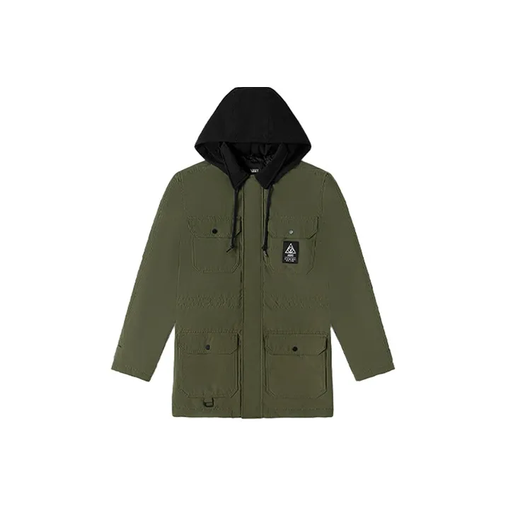 Vans Puffer Jackets Men Army Green-0