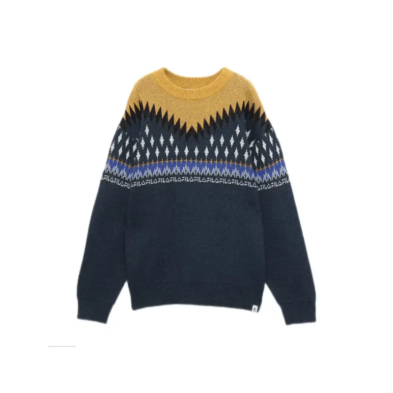 FILA FW24 NORDIC SWEATER Knitwear Unisex Marine Blue-0