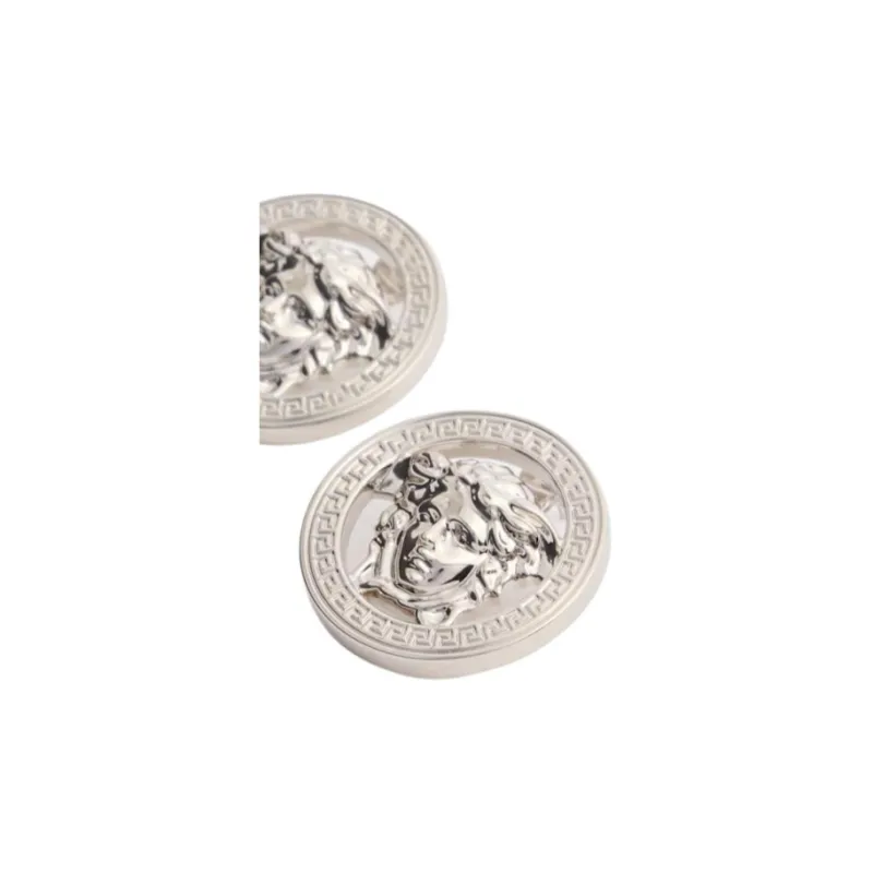 FANSIZHE Metal Stud Earrings Women's Silver-1