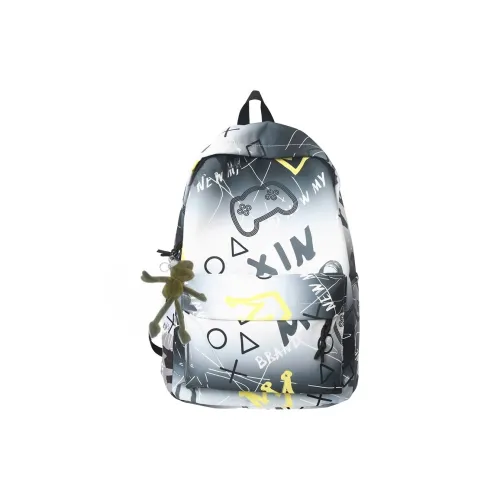 PULEWEI Nylon Backpack Unisex White/Khaki/Green/Blue