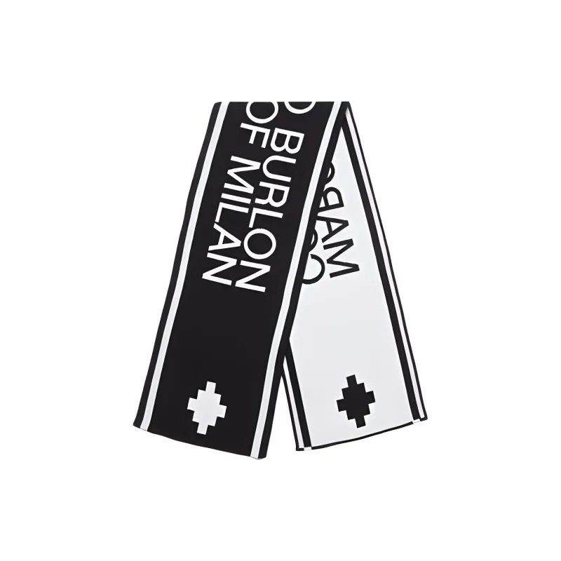 Marcelo Burlon Knit Scarves Unisex Black White-0