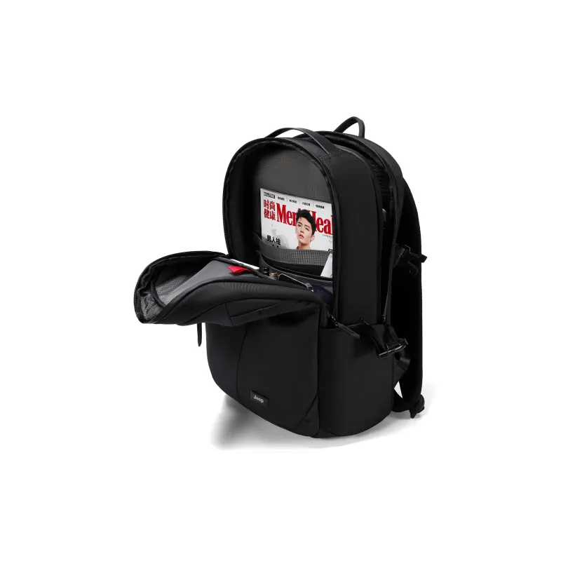 Jeep Polyester Backpack Laptop Bag Regular Men's Black-4