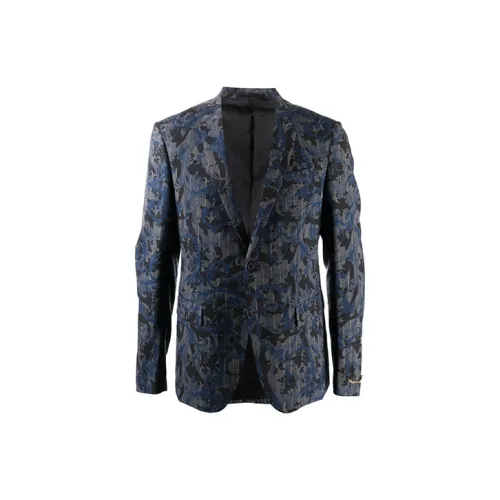 VERSACE Business Suits Men Blue