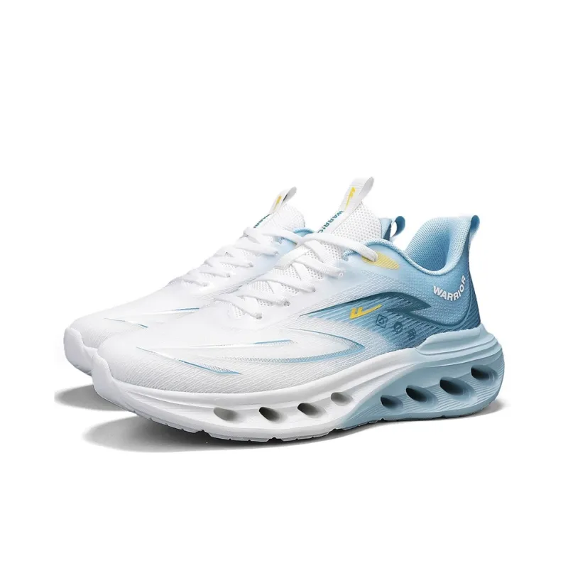 WARRIOR Running Shoes Men Low Top White Blue/White Orange/Black Blue-2