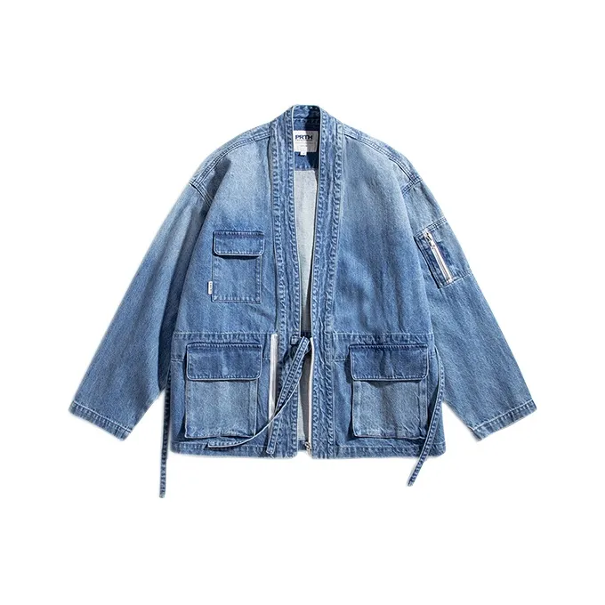 Prth Promethean Denim Jackets Unisex Light Blue-0