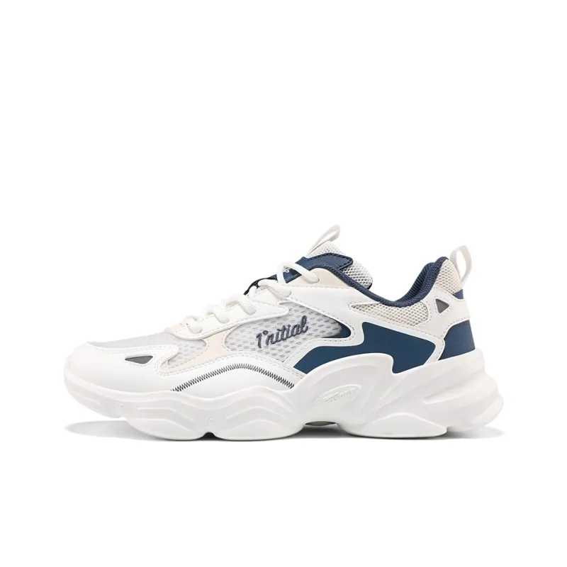 361° Yunshu Slip Resistant, Abrasion Resistant, Breathable Low Top Casual Sprint Running Shoes Men's White Blue-0