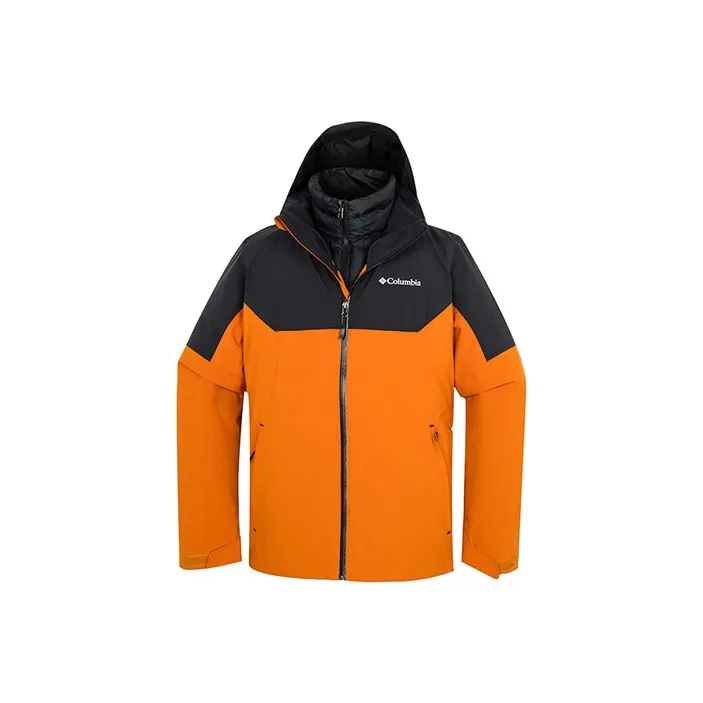Columbia Waterproof And Warm Windbreaker Jacket Men's Orange-0