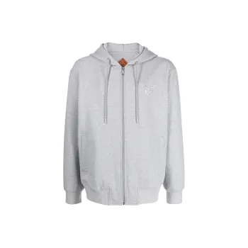 MCM Essential Logo embroidered Zip up Hoodie