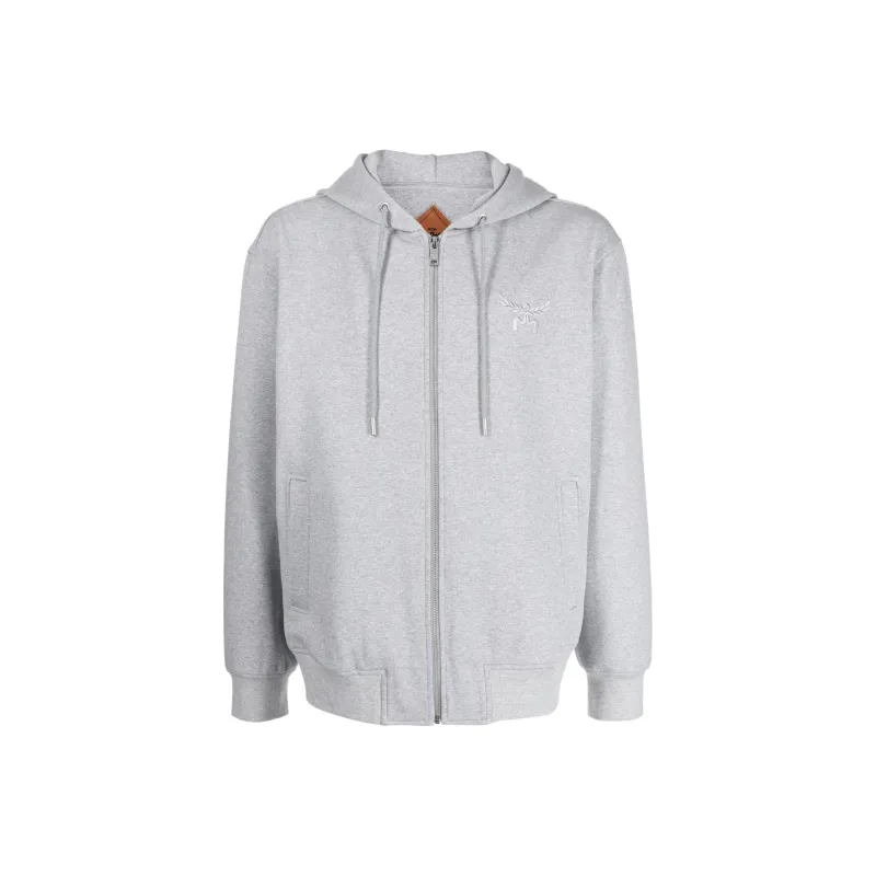 MCM Essential Logo embroidered Zip up Hoodie-0