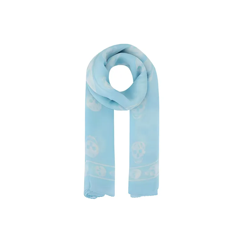 Alexander McQueen Silk Scarves Women's Blue-0