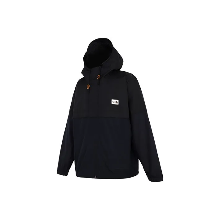 THE NORTH FACE Outdoor Hiking Windproof Wear-Resistant Water-Repellent Windbreaker Jacket Men's Black-0