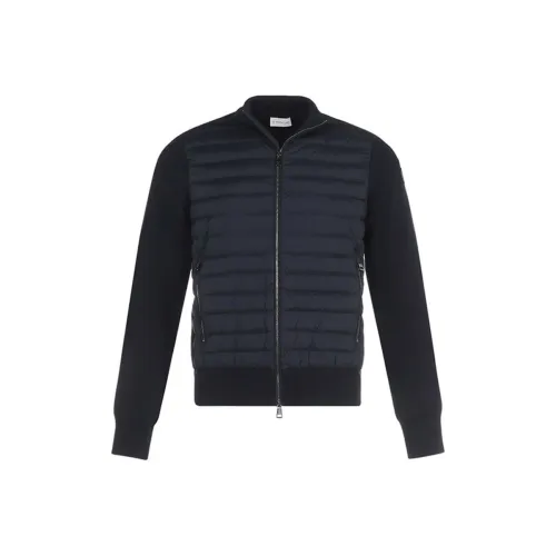 Moncler Logo Patch Knit Padded Cardigan