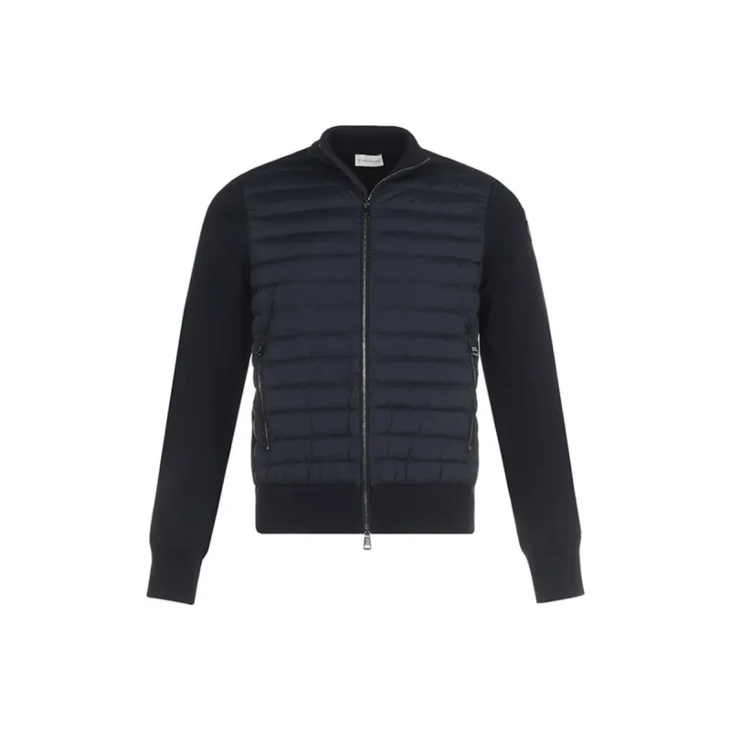 Moncler Logo Patch Knit Padded Cardigan-0