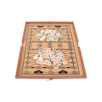 Lezhi By Me Portable Military Chess And Land Battle Chess, Solid Handcrafted Leather Foldable Board Games