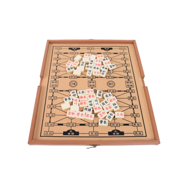 Lezhi By Me Portable Military Chess And Land Battle Chess, Solid Handcrafted Leather Foldable Board Games-0