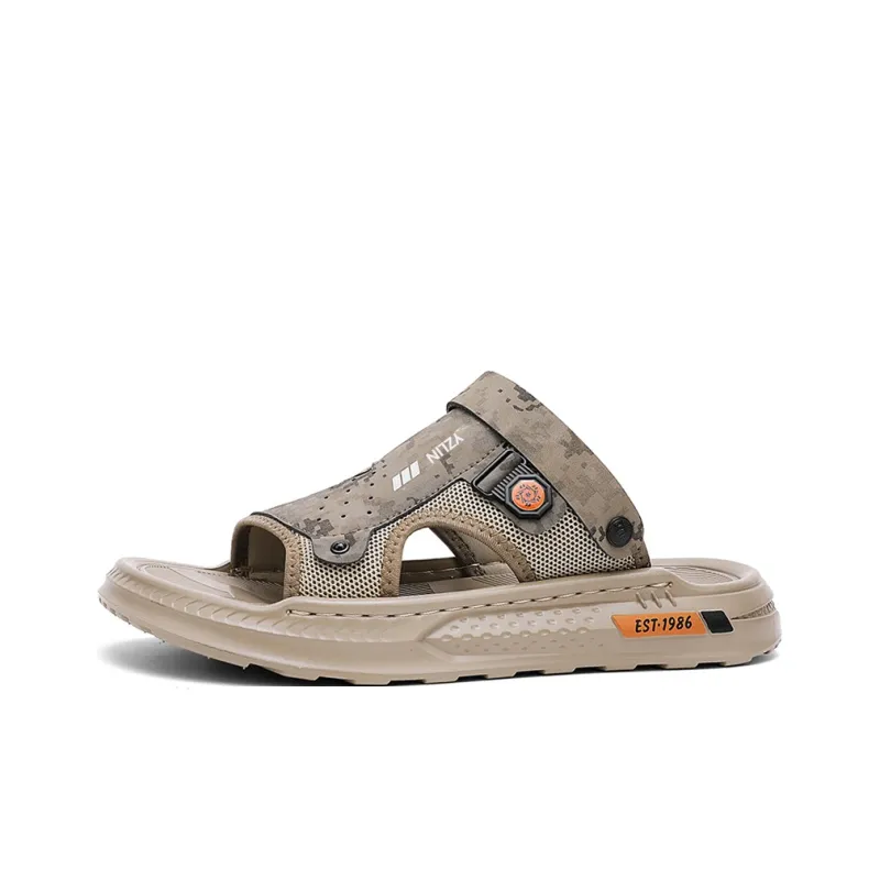 YUZHAOLIN Beach Sandals Men Black/Sand/Green-3