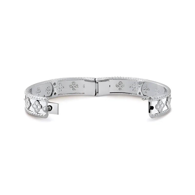 Van Cleef & Arpels 18K White Gold Bangles Women's Silver-2