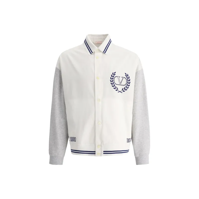 Valentino Logo Printed Long Sleeved Jacket-0
