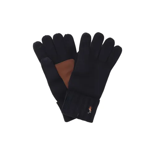 Polo Ralph Lauren Sheepskin, Shearling Knit Gloves Men's Blue