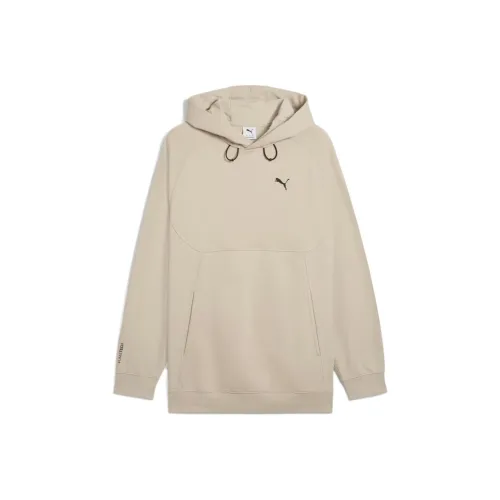 PUMA PUMATECH DELTAKNIT Relaxed Hoodie Men Sweatshirt Men's Light Brown