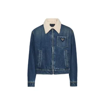 PRADA Denim Jackets Men Blue