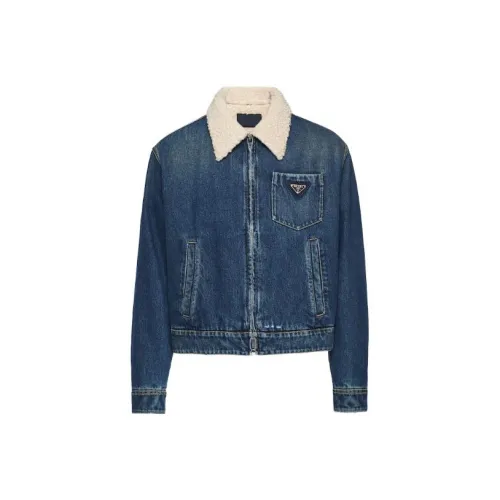 PRADA Denim Jackets Men Blue