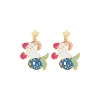 LES NEREIDES Gold Plated Clip On Earrings Women's Multicolor