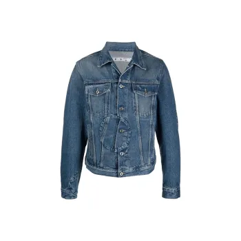 OFF-WHITE FW21 Denim Jackets Men Blue