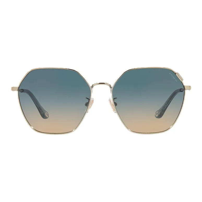 COACH Irregular Shape Sunglasses Women's Gold-3