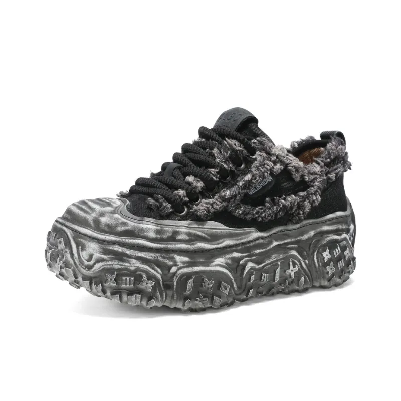 JANECO Slip Resistant, Abrasion Resistant, Breathable Low Top Chunky Sneakers Men's-8
