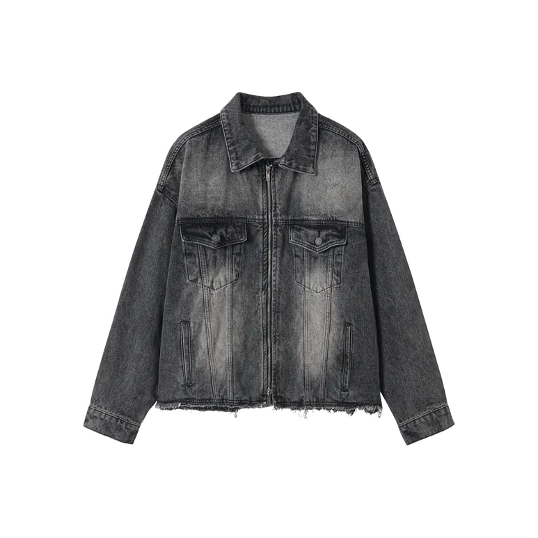 KREATE DENIM Washing Process Series Denim Jacket Unisex Yellow Mud Denim-21