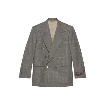 GUCCI Prince Of Wales Wool Formal Jacket