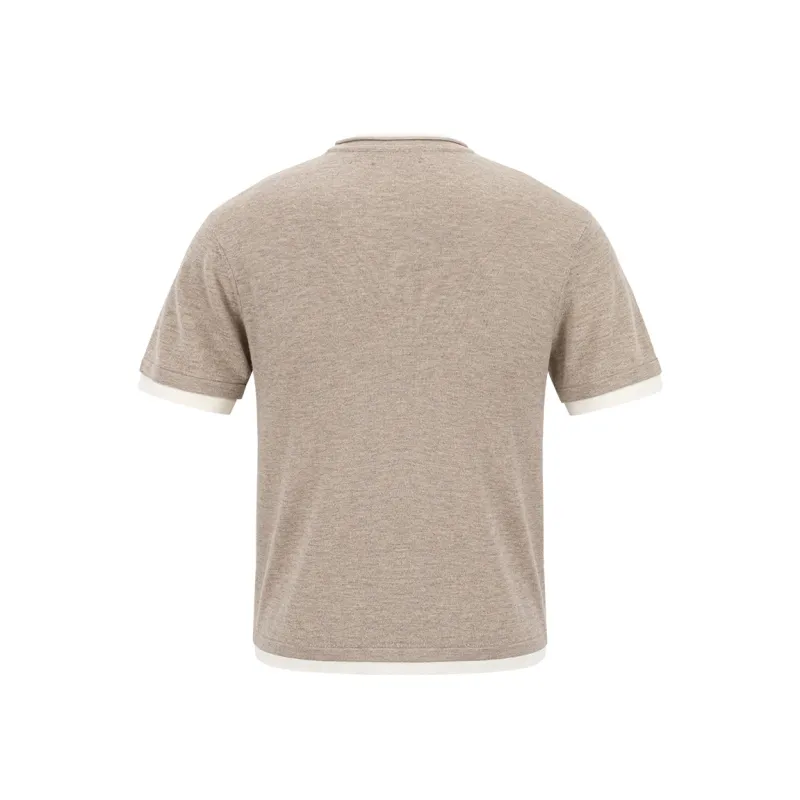 MOONWAV Knitted Fabric Short Sleeved T Shirts Unisex-6
