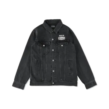 Hysteric Glamour X WIND AND SEA Denim Jackets Men Dark Gray