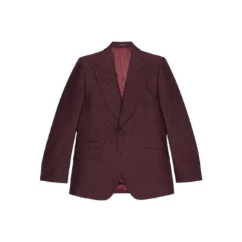 GUCCI FW23 Business Suits Coats Men's Burgundy