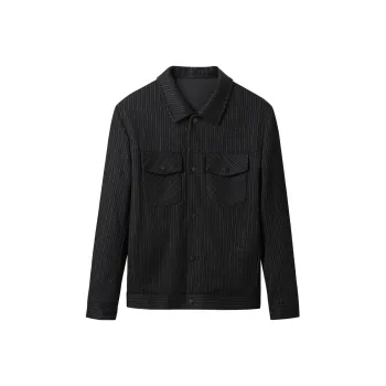 HLA Jackets Men Black Stripes E7