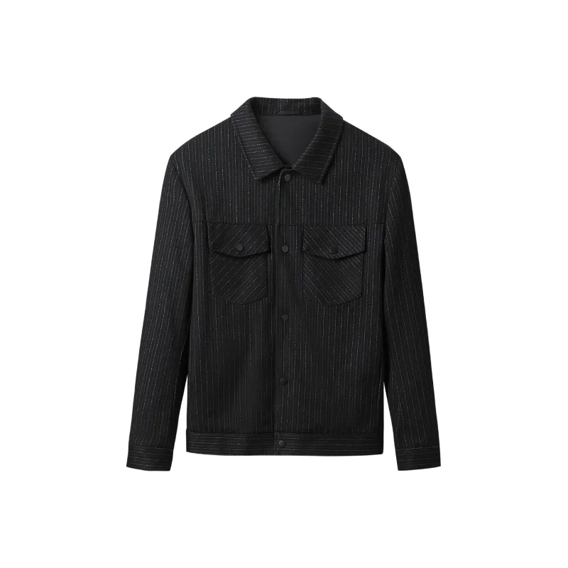 HLA Jackets Men Black Stripes E7-0