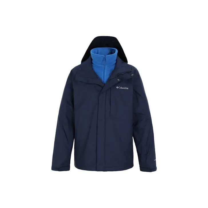 Columbia Waterproof And Windproof Windbreaker Jacket Men's Blue-0