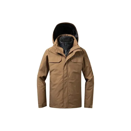 Columbia Water Resistant Windproof Wear Resistant Warm Windbreaker Jacket Men's Brown