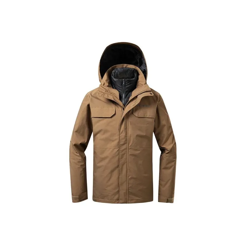 Columbia Water Resistant Windproof Wear Resistant Warm Windbreaker Jacket Men's Brown-0