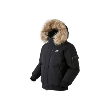 New Balance Down Jacket Korean Style, Winter Unisex Black